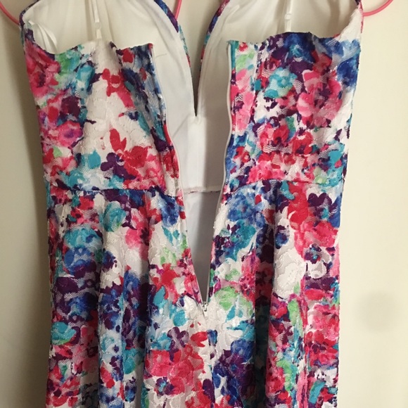 Fit & Flare Floral Lace Circle Strap Dress Size L - Picture 3 of 8